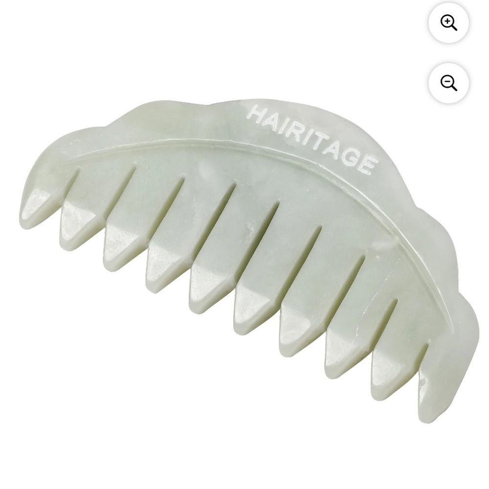 Hairitage Good Vibes Jade Comb Scalp Massager – Wide Tooth Detangler- NWT